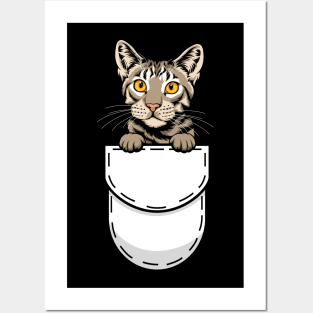 Funny Ocicat Pocket Cat Posters and Art